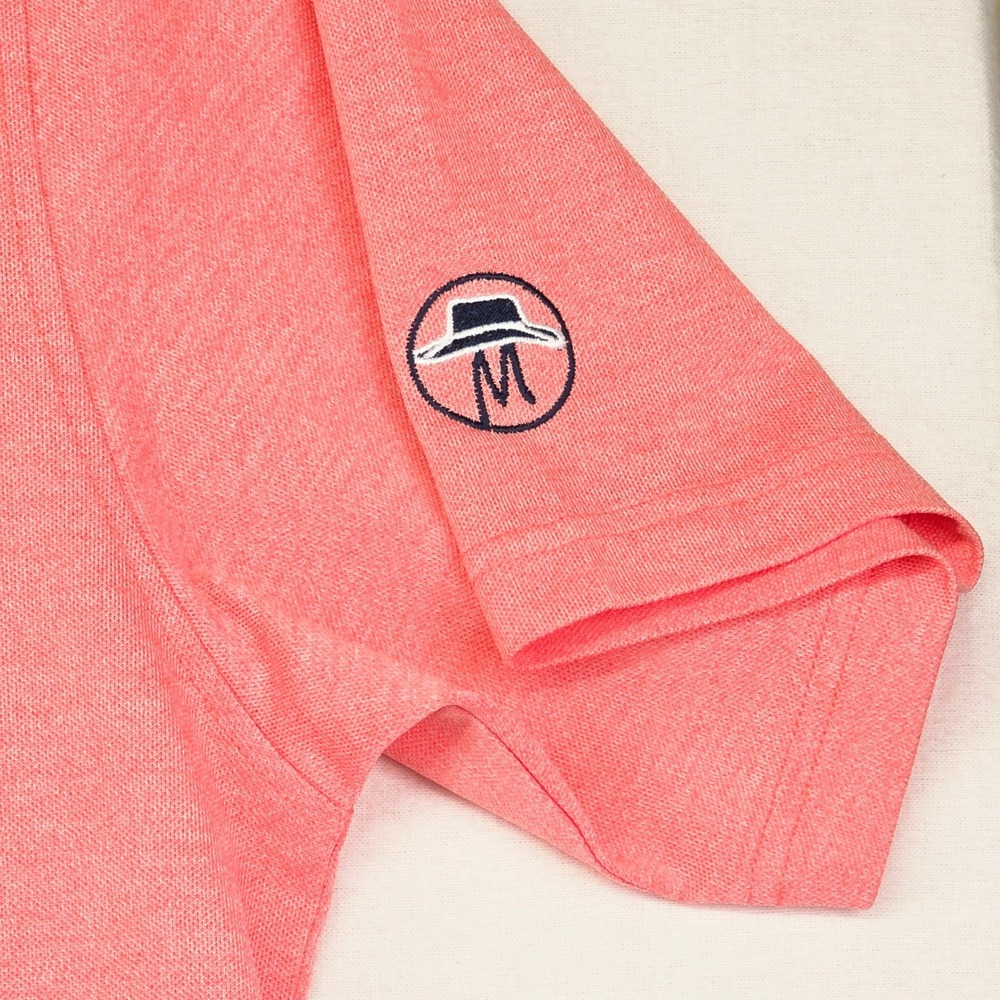 FootJoy Polo Shirt Mens Large Coral Pink‎ Pelican Logo Lisle Short Sleeve Golf - Picture 6 of 9
